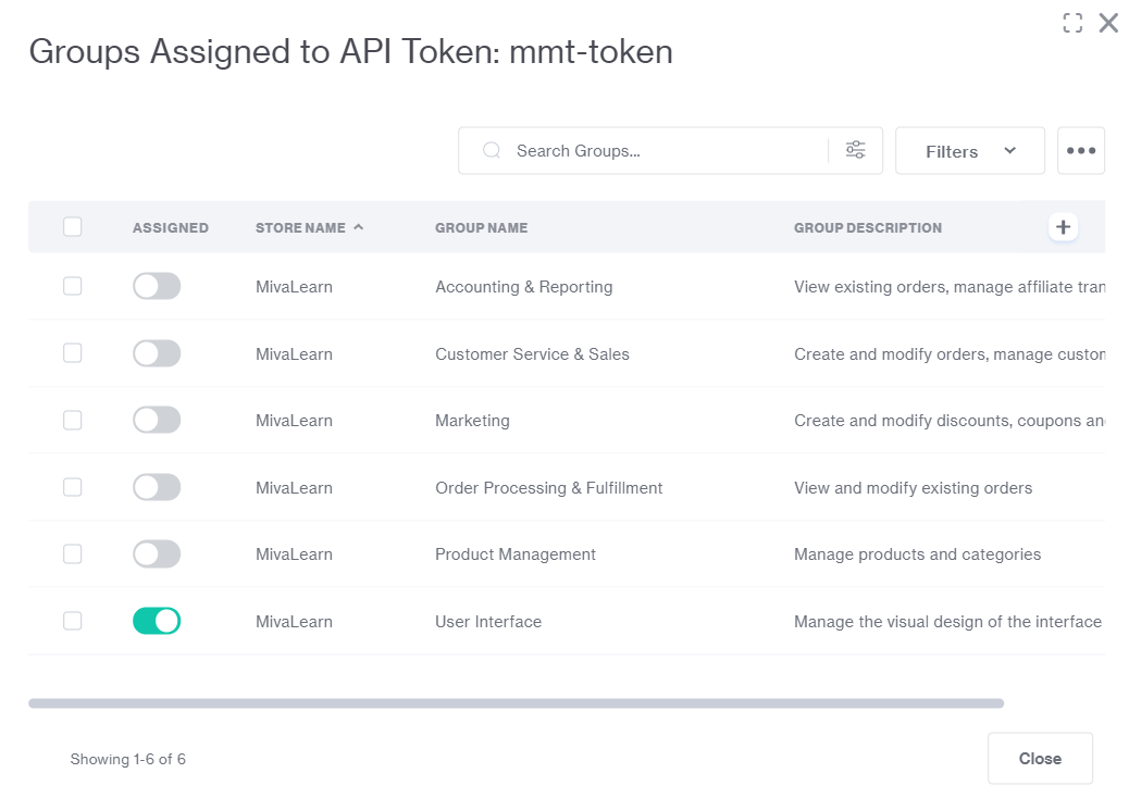 CLI Token Groups