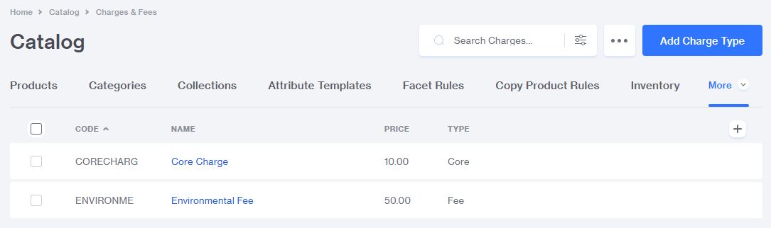 Charges & Fees Batchlist