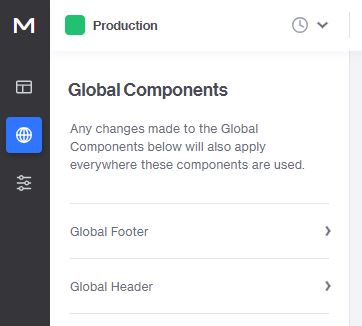 Global Flex Component Menu