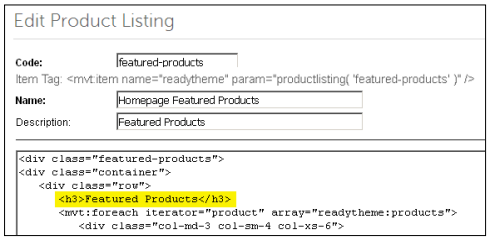 Edit Product Listing