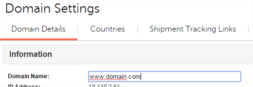 Domain Settings