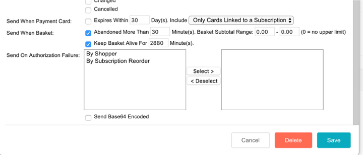 Abandoned Cart Emails