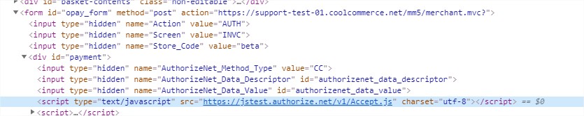 Authorie.net JavaScript