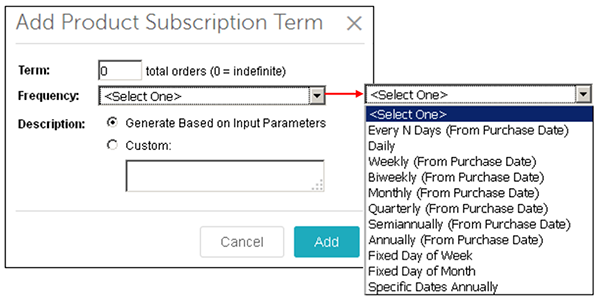 Add Product Subscription