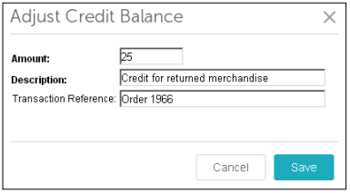 Adjust Credit Balance