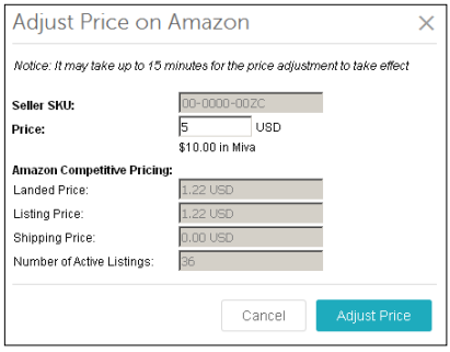 Adjust Price on Amazon