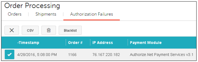Authorization Failures