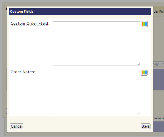 Custom Order Fields