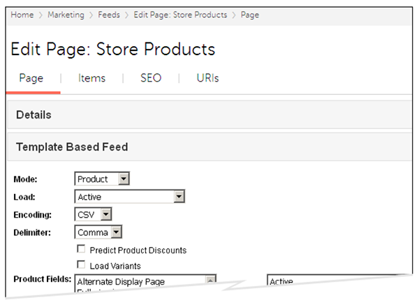 Edit Page: Store Products
