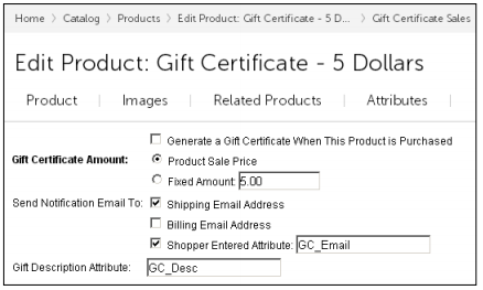 Gift Certificate Sales Tab