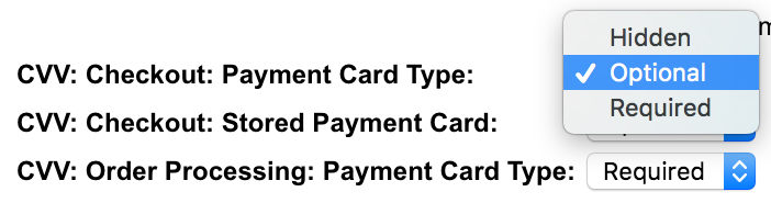 Payment Card Type