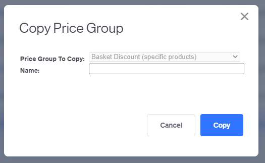 Copy Price Group Dialog