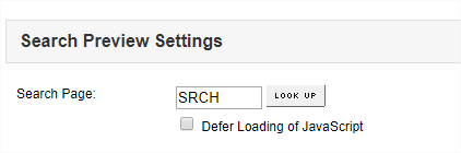 searchfields settings