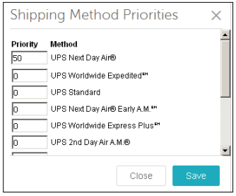 Shipping Priorities