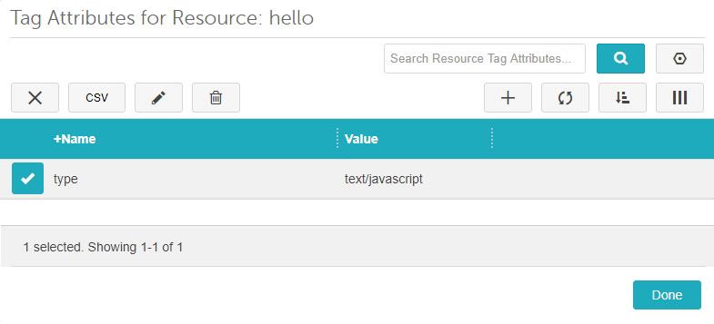 Tag Attributes for Resource